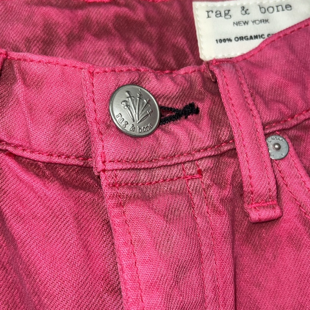 Rag & Bone Maya 6” Shorts Bright Fuchsia 25 Organic Cotton NWT - Picture 4 of 16